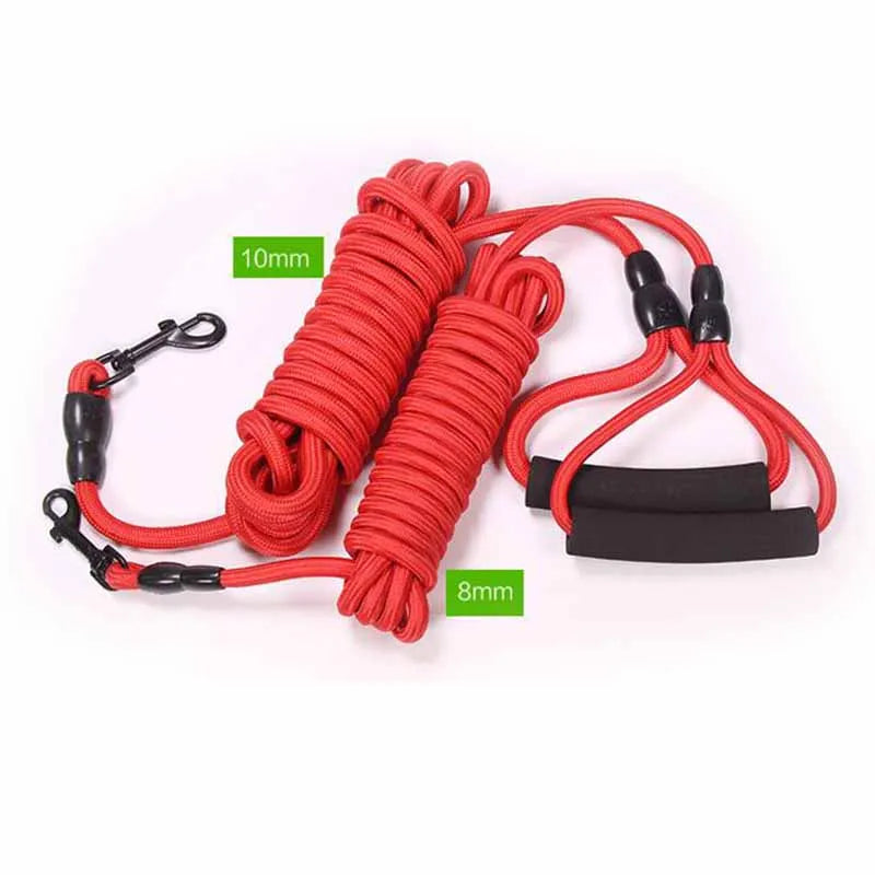 2M/3M/5M/10M Long Nylon Dog leash Dogs Lead Pet Mountaineering Rope Outdoor Walking Training Leashes for Dogs Belt Safety Rope