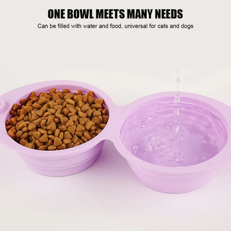 350ML Dog Travel Bowl Silicone Portable Pet Water Bowl for Cat Folding Dog Bowl Food Feeder Pet Drinking Basin