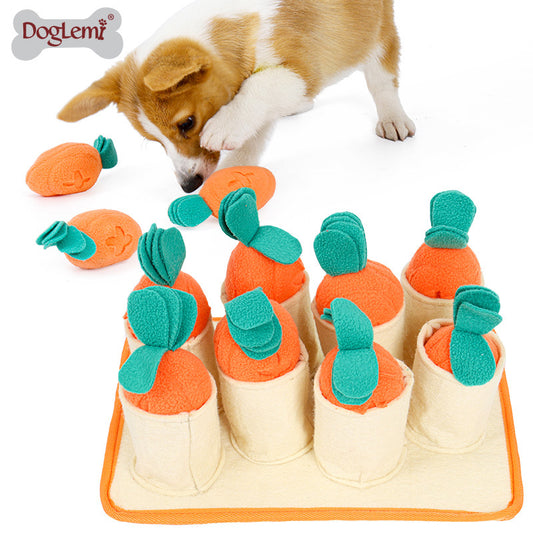 Pulling the radish game IQ puzzle dog toy slow food leak training play sniff pet toy supplies