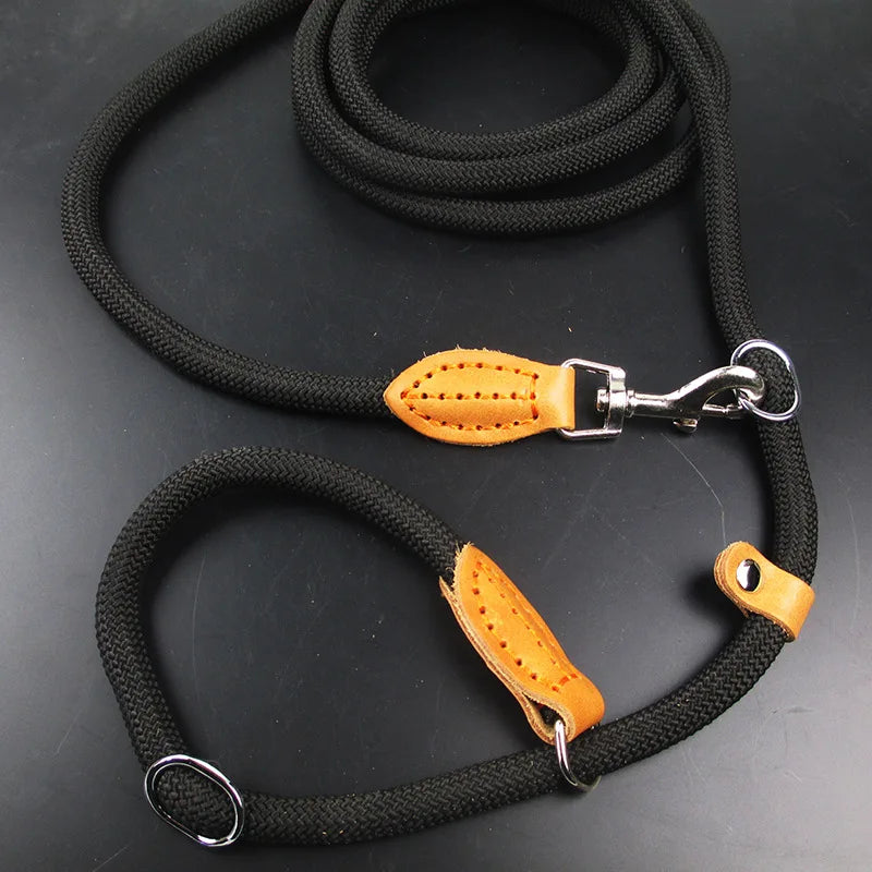 Multifunctional Dog Leash P Chain Slip Collar pet Walking Leads Nylon Dog Rope puppy pet Traction For small Medium Large Dogs