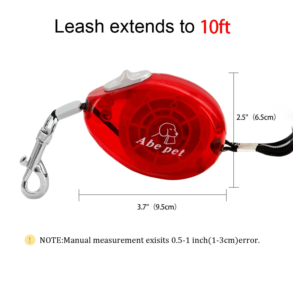 3M Retractable Small Dog Leash Automatic 10ft Dog Cat Leash Belt Extending Dog Lead for Small Dogs Puppy Chihuahua Pet Product