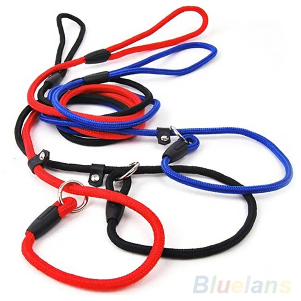 50% Hot Sales!!! Pet Dog Nylon Rope Training Leash Slip Lead Strap Adjustable Traction Collar