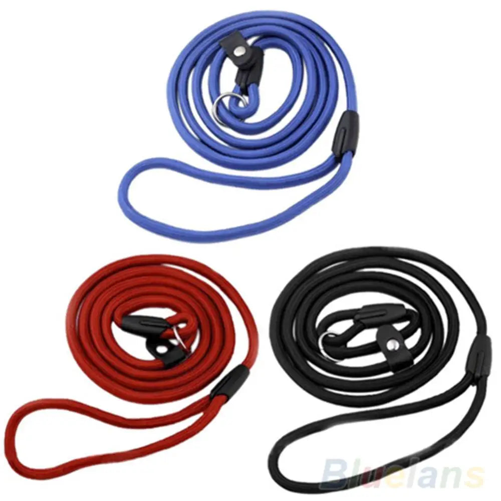 50% Hot Sales!!! Pet Dog Nylon Rope Training Leash Slip Lead Strap Adjustable Traction Collar
