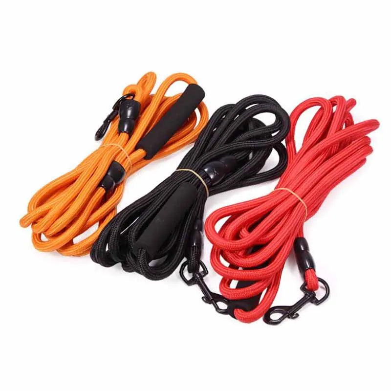 2M/3M/5M/10M Long Nylon Dog leash Dogs Lead Pet Mountaineering Rope Outdoor Walking Training Leashes for Dogs Belt Safety Rope