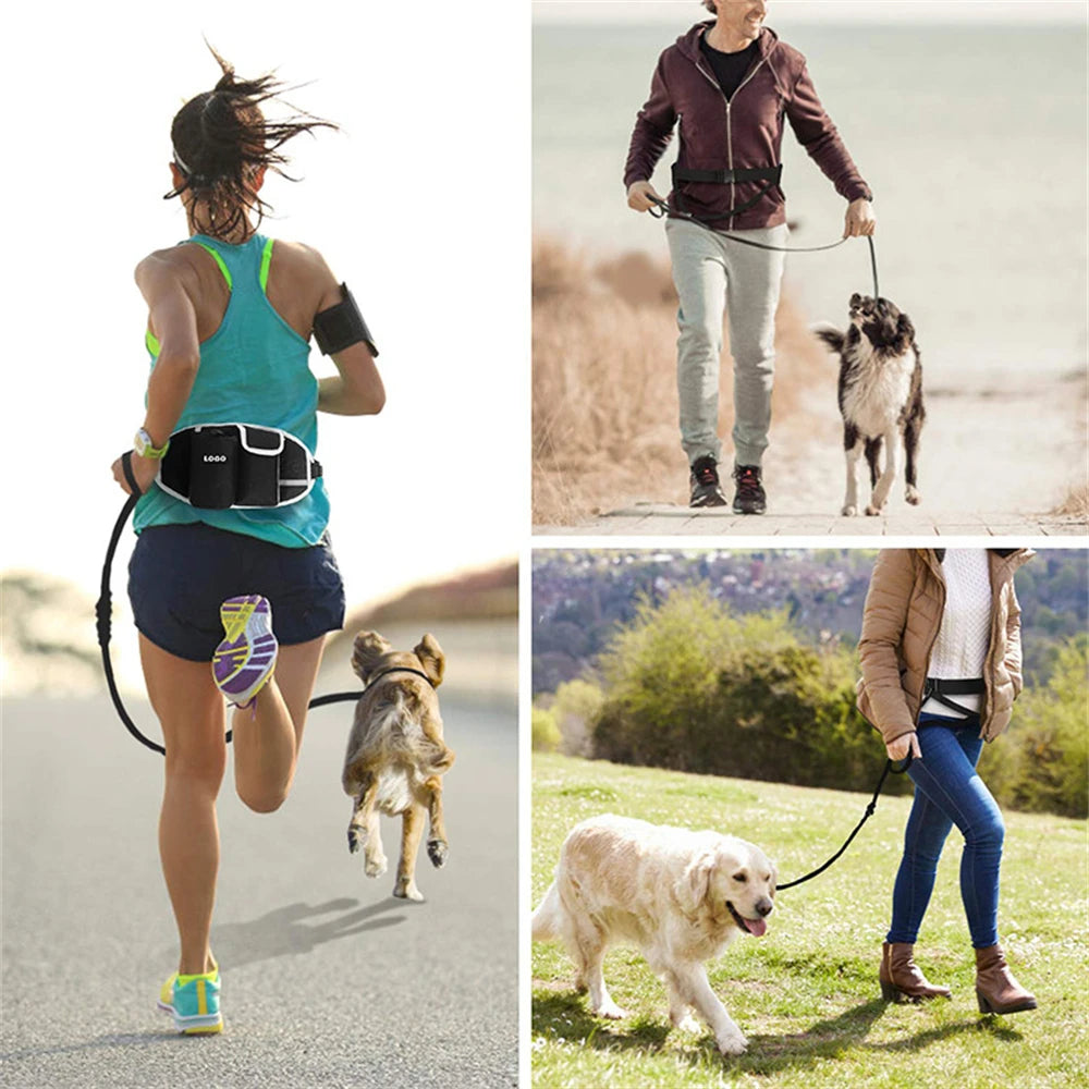 Dog Training Bag Walking Pet Treat Bag Fanny Pack Hands-Free Pet Candy Pouch Bungee Leash Dog Accessories Storage Water Cup Bags
