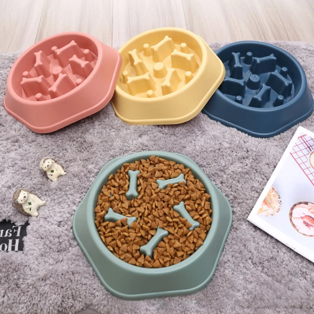 New Pet Dog Feeding Food Bowl Puppy Slow Down Eating Feeder Dish Bowl Prevent Obesity Pet Dogs Supplies Food Stora Dropshipping