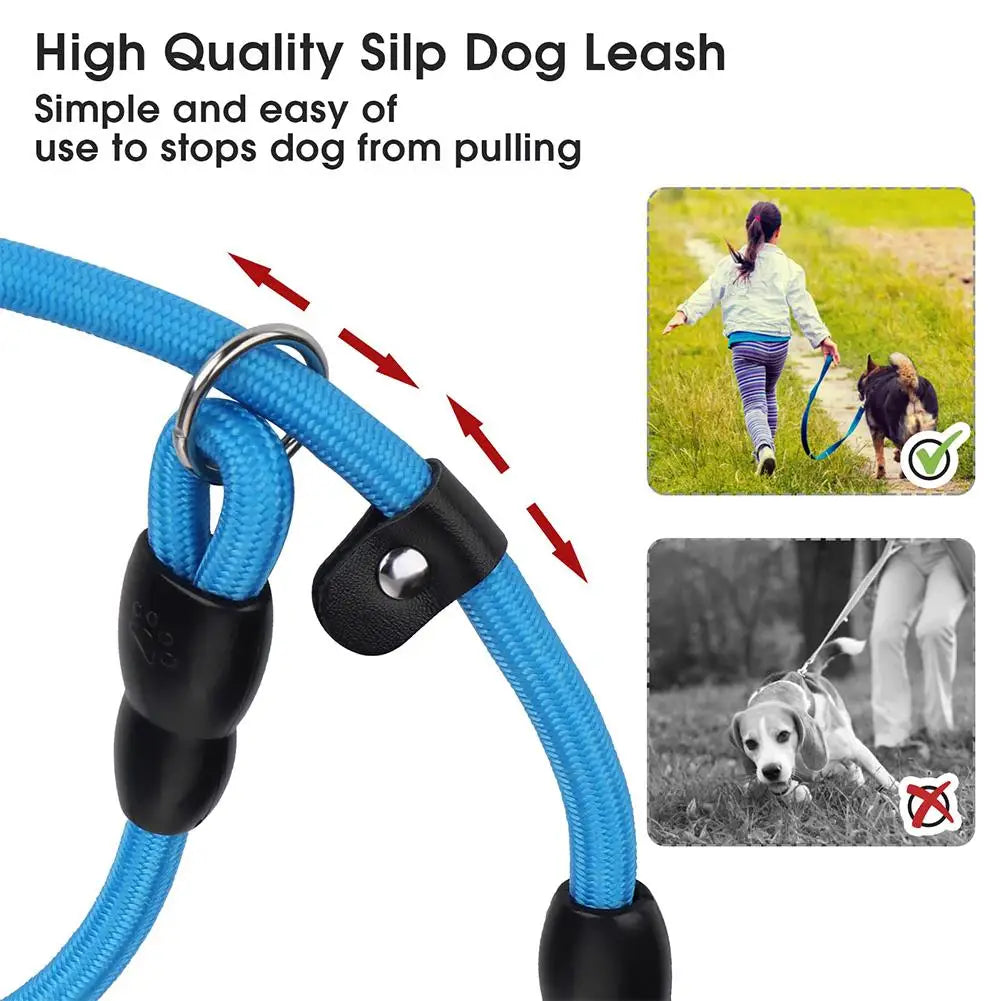 Dog Training Leash Slip Pet Dog Nylon Rope  Strap Adjustable Traction Collar For Small Medium Large Dogs Pet Accessories