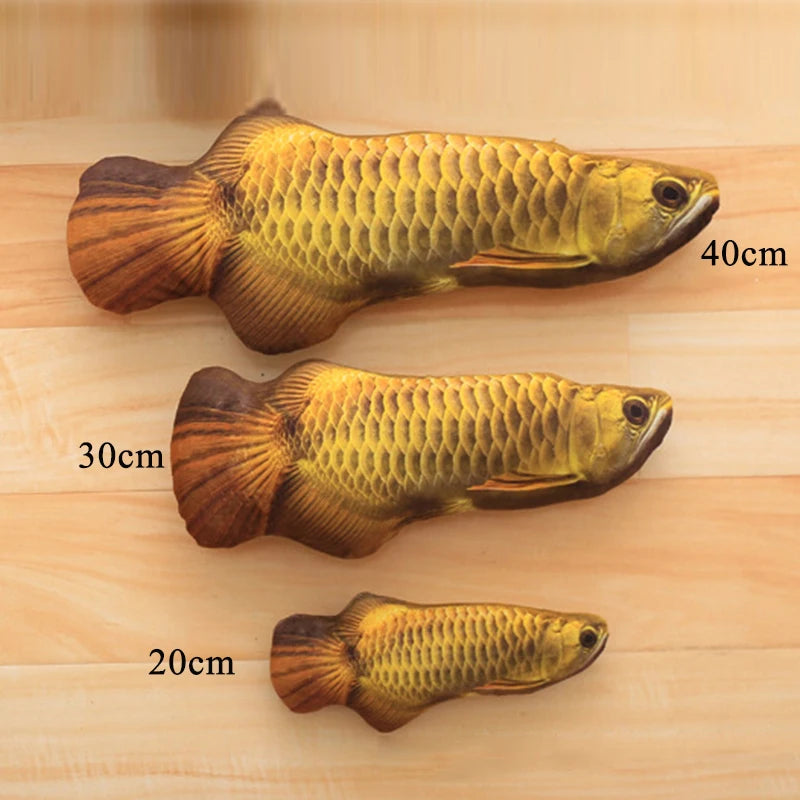 3D Carp Fish Shape Cat Toy Gifts Gifts Soft Plush Pet Toy Creative Catnip Fish Pillow Cat Toy