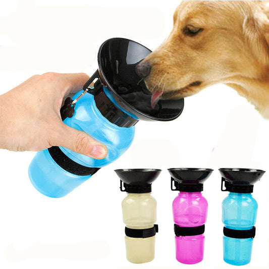 Portable Pet Water Bottle and Bowl for Dogs and Cats - Squeeze Bottle Design for Outdoor Travel and Exercise